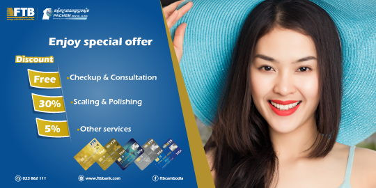 Enjoy special offer on Free checkup and consultation 30% Off on scaling and polishing 5% Off on Other services