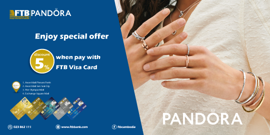 Enjoy special discount 	5% on Jewelry at Pandora