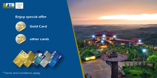 Enjoy special offer 	15% for Gold Card 	and	10% for other cards