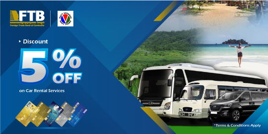Enjoy the special discount at RAVY ANGKOR TOUR (CAMBODIA) 5% off on Car Rental Services